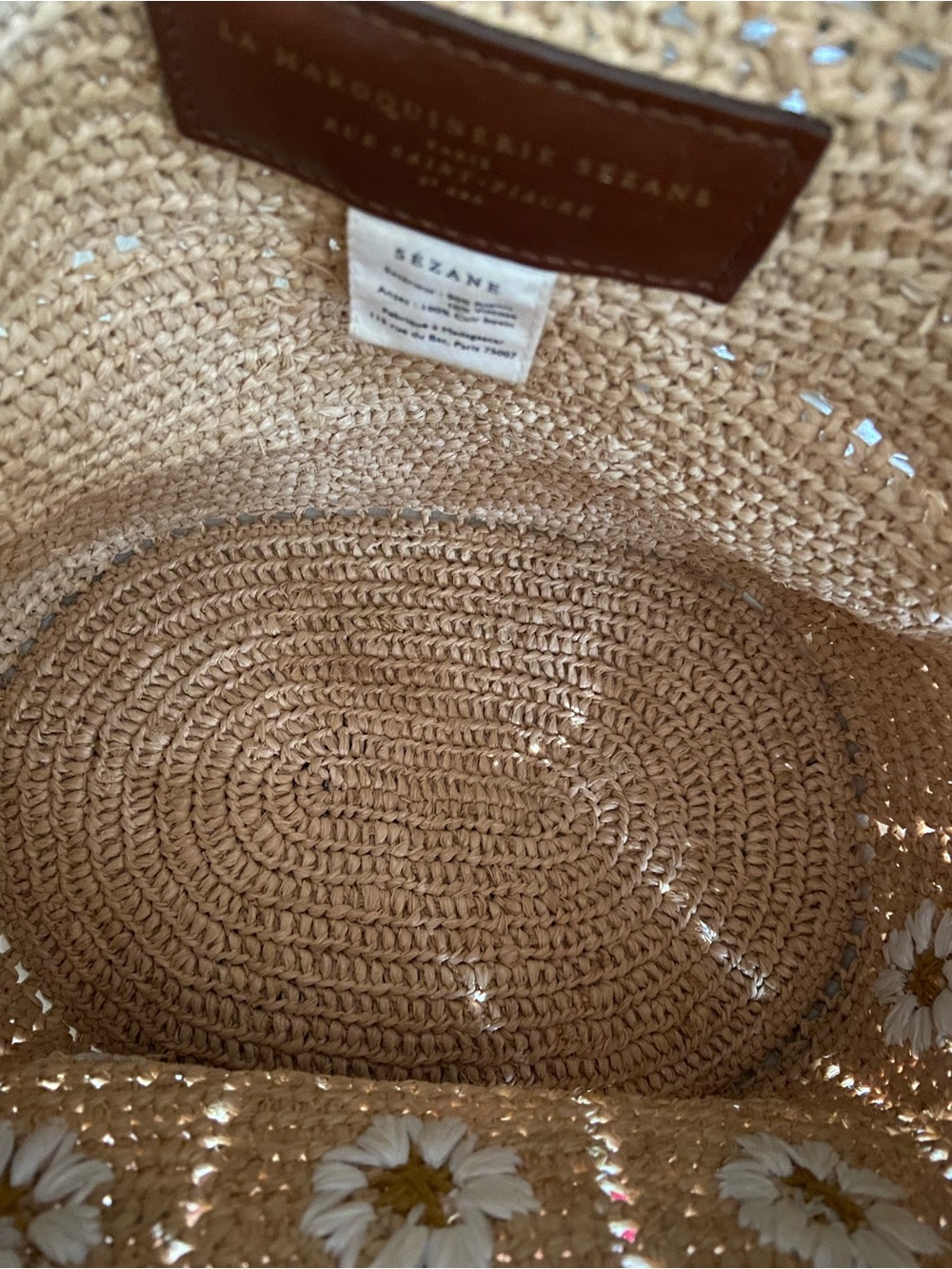 SEZANE Daisy Embroidered Raffia Farrow Bag. ⚜️ - Picture 4 of 15